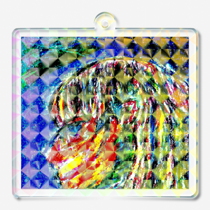 ホログラムアクリルキーホルダー - 50 × 50mm