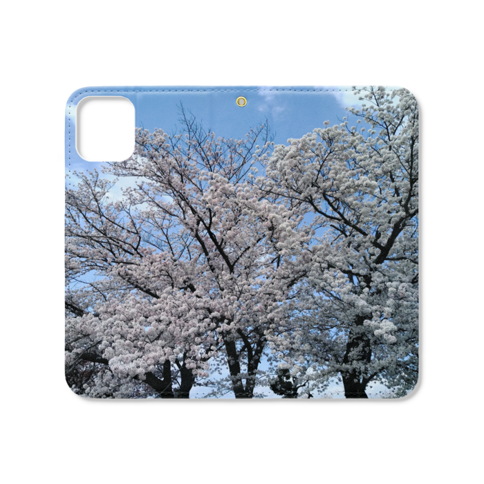 手帳型iPhoneケース（ベルトなし） - iPhone 11 - ストラップ穴 あり