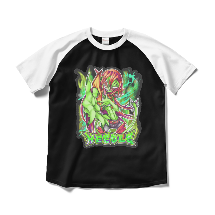 ラグランTシャツ - M - ブラック×ホワイト