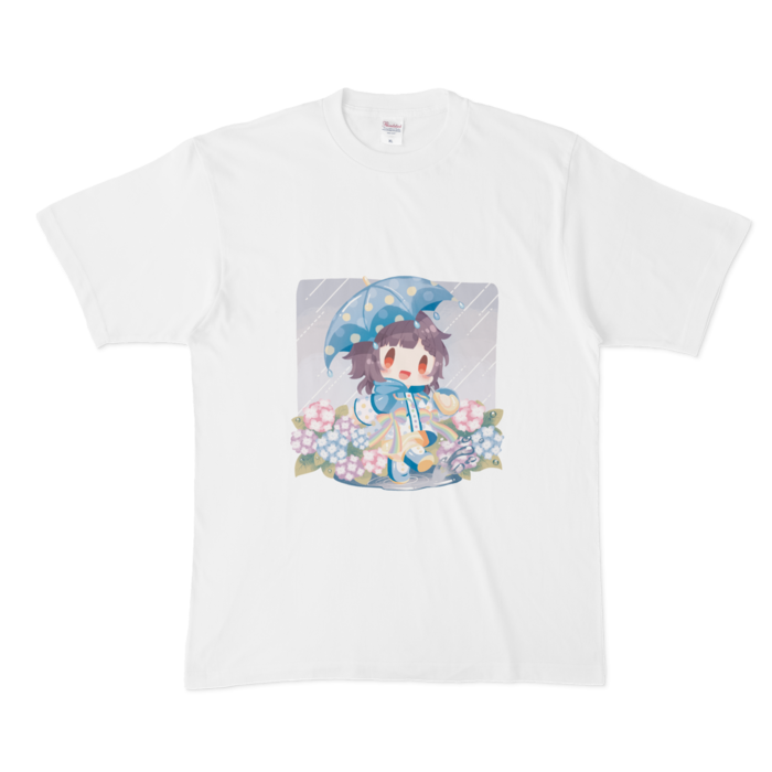 Tシャツ - XL - 白(雨の日)