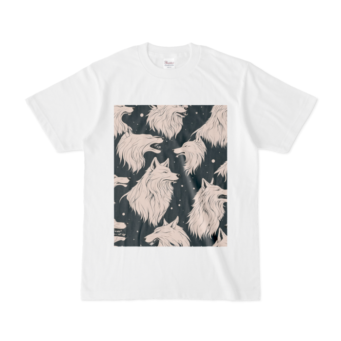オオカミTシャツ - S - 白
