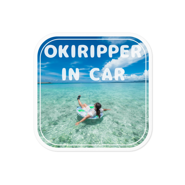 OKIRIPPER IN CARステッカー 68㎜ スクエア