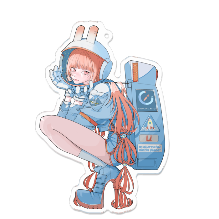 アクリルキーホルダー（コーティング） - 100 x 100 (mm)