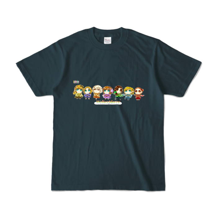 Coloured T-Shirt -S- (Denim)