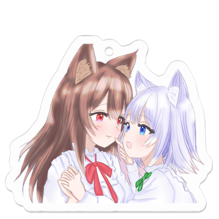 アクリルキーホルダー（コーティング） - 50 x 50 (mm)