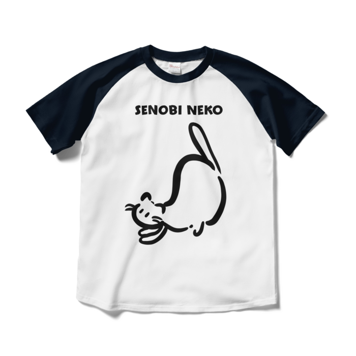 ラグランTシャツ - M - ホワイト×ネイビー