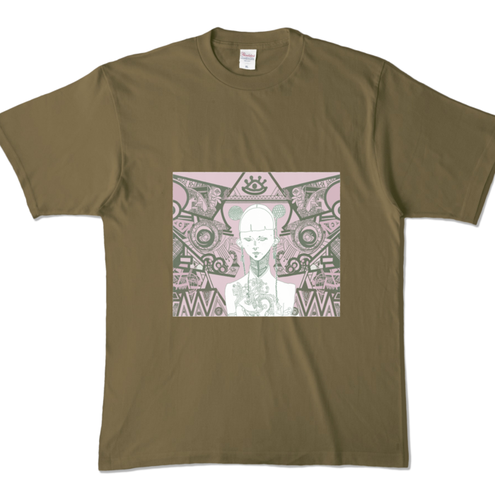 カラーTシャツ - XL - オリーブ (濃色)