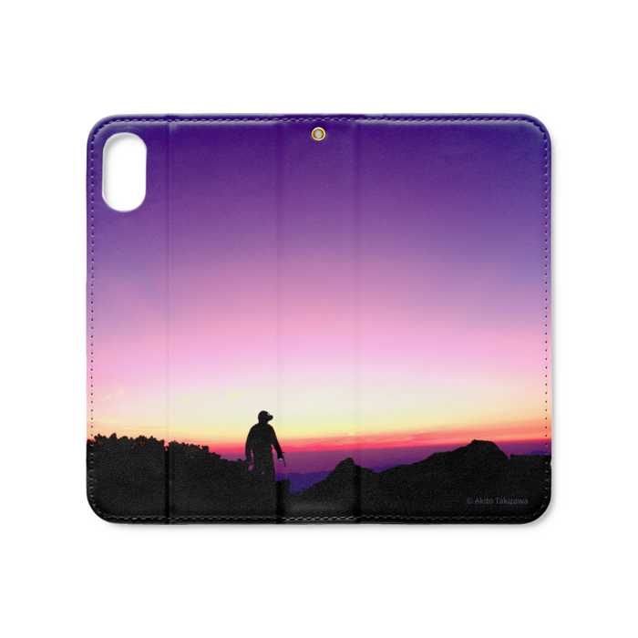 手帳型iPhoneケース（ベルトなし） - iPhone XS / X - ストラップ穴 あり