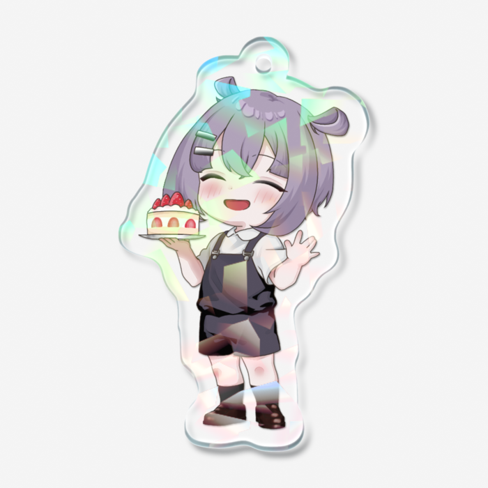 ホログラムアクリルキーホルダー - 50 × 50mm