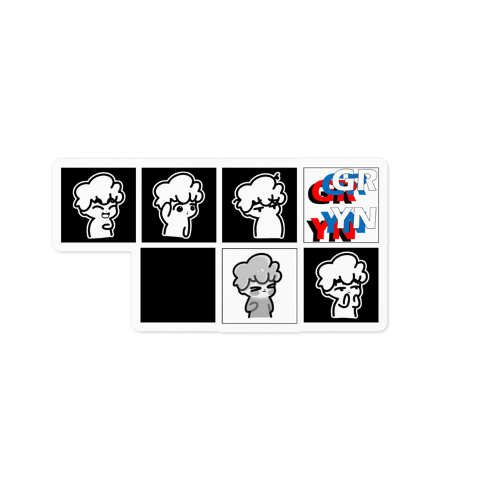 ステッカー - 100 x 100 (mm)