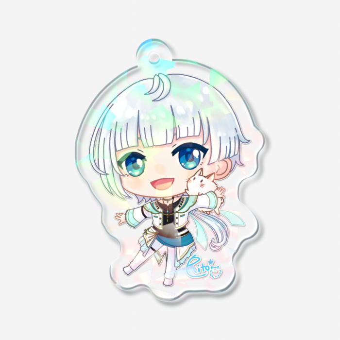 ホログラムアクリルキーホルダー - 50 × 50mm
