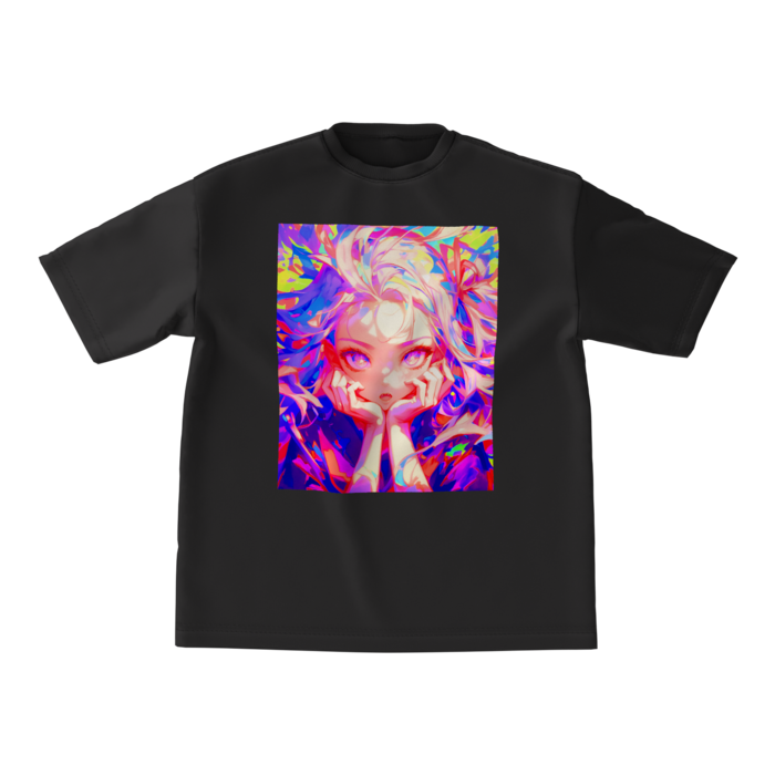 ビッグシルエットTシャツ (ブラック)  - M -