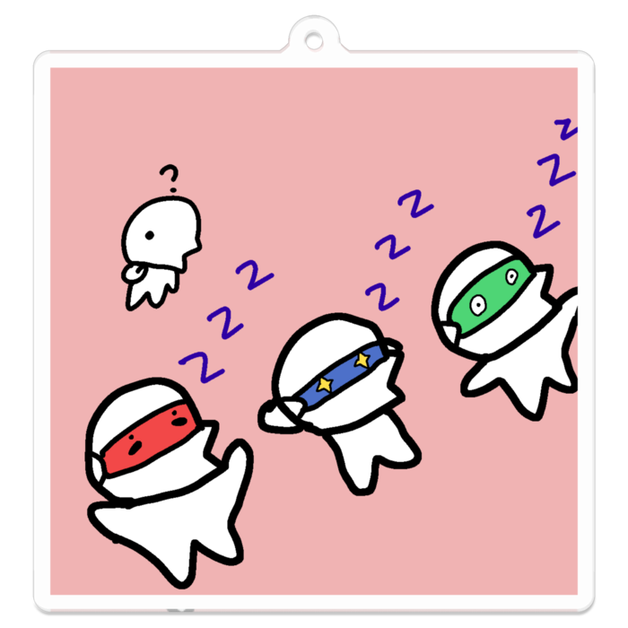 8.アイマスクでスヤスヤ - 70 x 70 (mm)