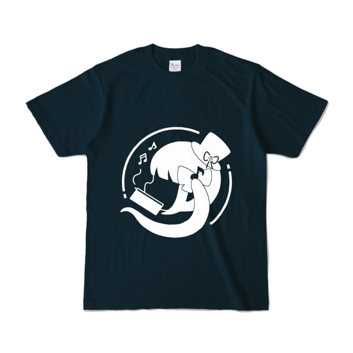 カラーTシャツ - S - ネイビー (白ロゴ)