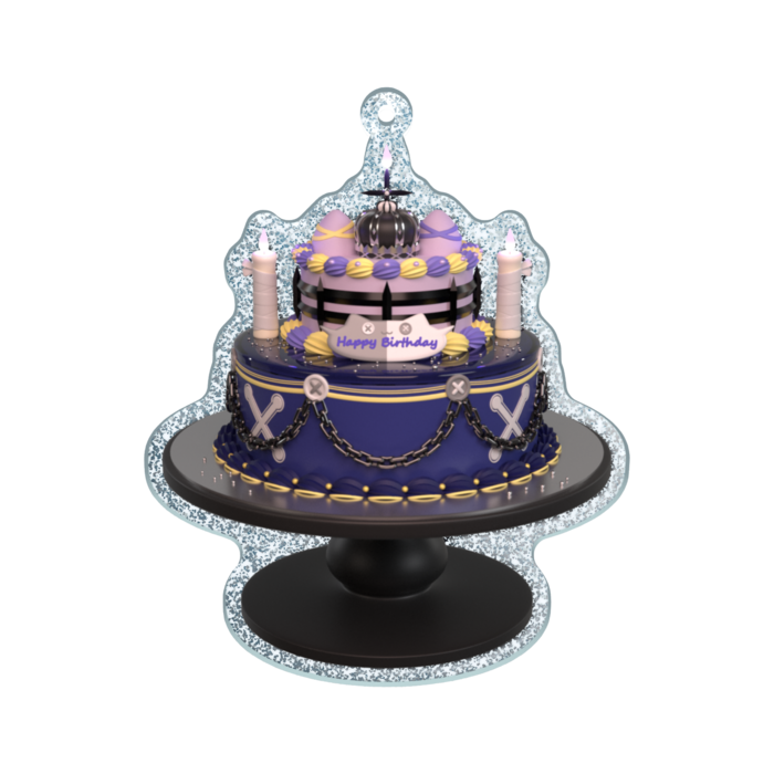 ラメアクリルキーホルダー - 70 × 70mm