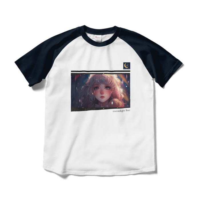 ラグランTシャツ - M - ホワイト×ネイビー
