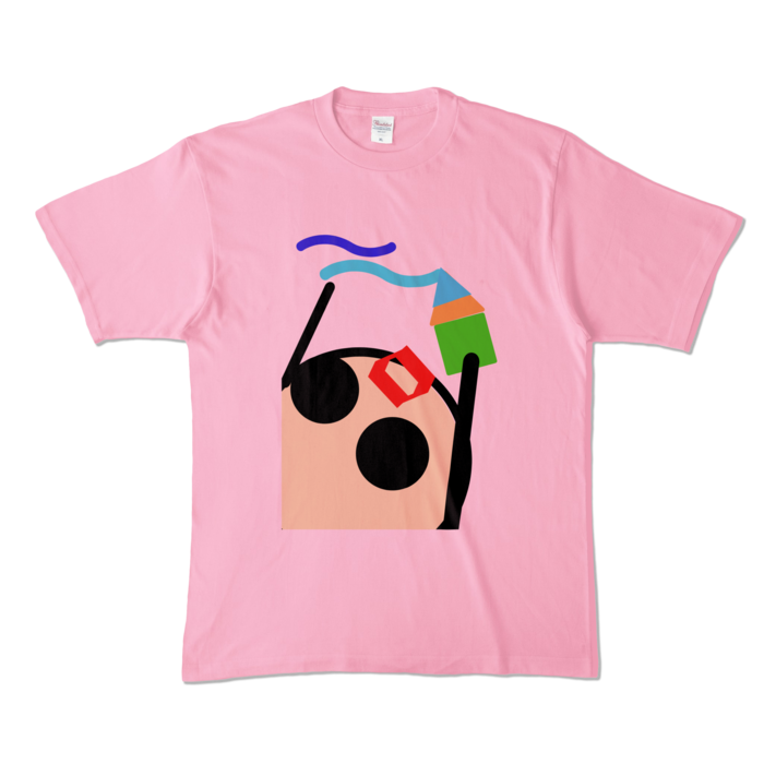 カラーTシャツ - XL - ピーチ (淡色)