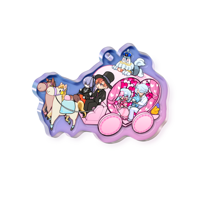 オーロラアクリルキーホルダー - 50 × 50mm