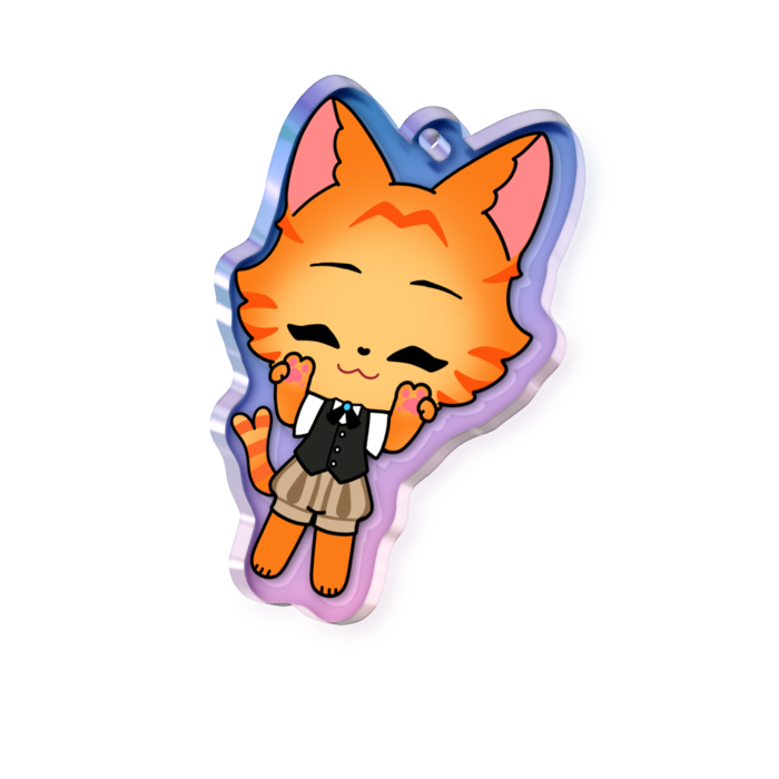 オーロラアクリルキーホルダー - 50 × 50mm