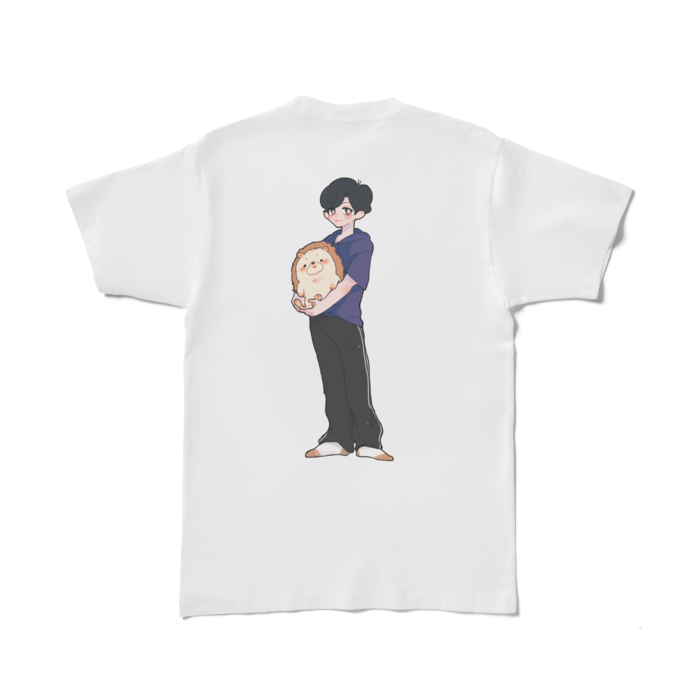 Tシャツ - L - 白(裏プリント)