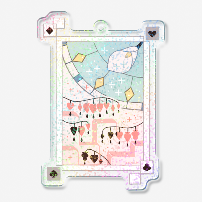 ホログラムアクリルキーホルダー - 70 × 70mm