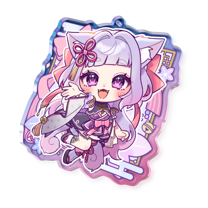 オーロラアクリルキーホルダー - 70 × 70mm