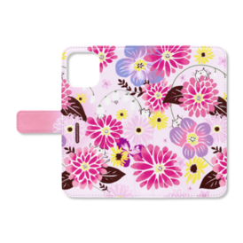 しりとりにゃんこ 手帳型iphoneケース Iphone12 Promax 花柄 しりとりにゃんこショップ Booth