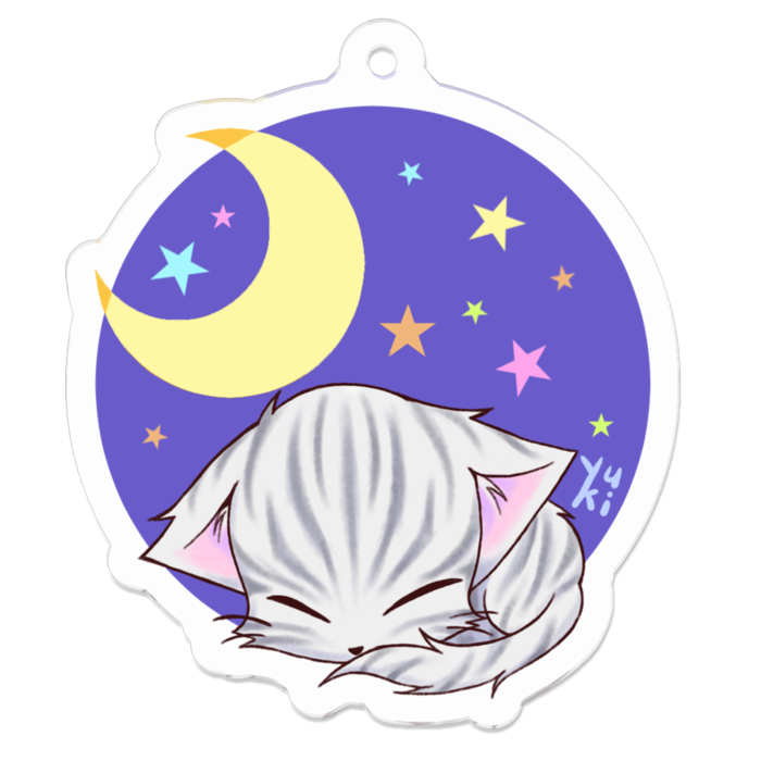 夜ねこ- 50 x 50 (mm)