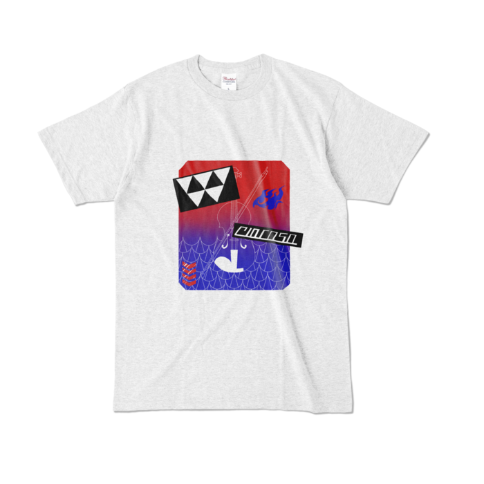 セラフカラーTシャツ - L - アッシュ (淡色)(1)