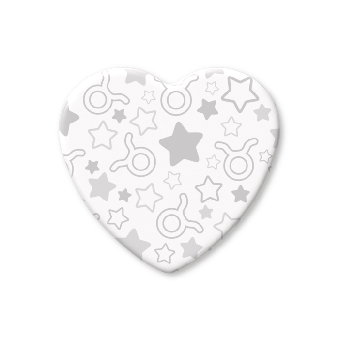 ハート缶バッジ - 57 × 52.5mm