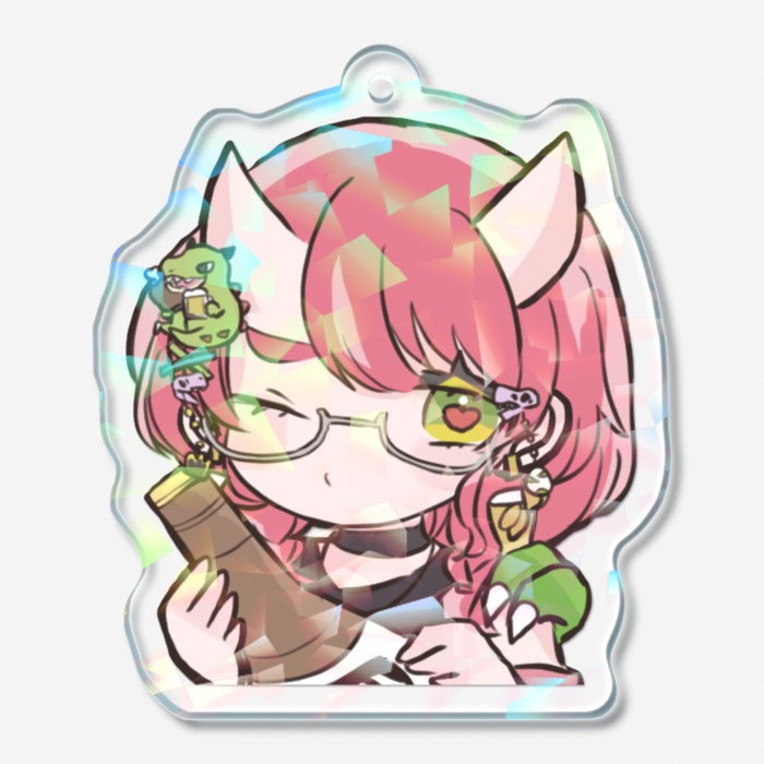 ホログラムアクリルキーホルダー - 50 × 50mm