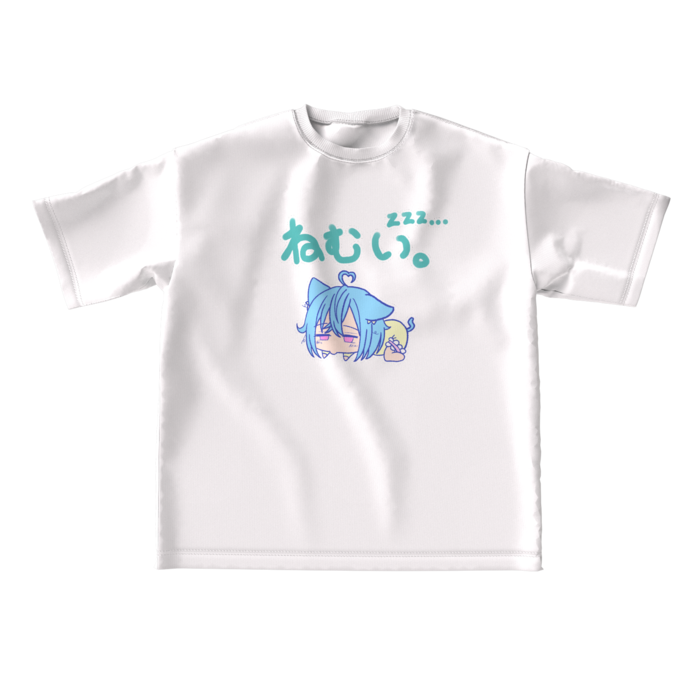 ビッグシルエットTシャツ - L - 正面　白