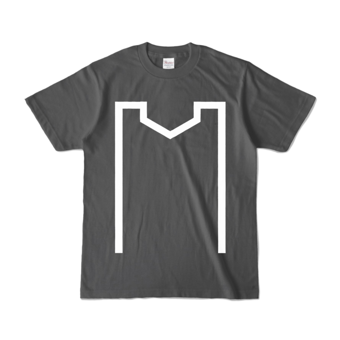 【グラデサイン】カラーTシャツ - S - チャコール (濃色)