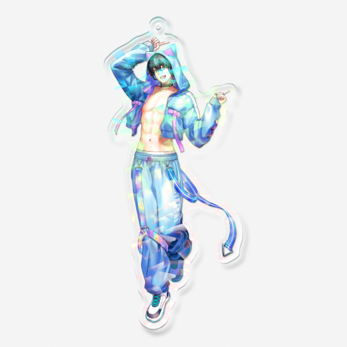 ホログラムアクリルキーホルダー - 100 × 100mm