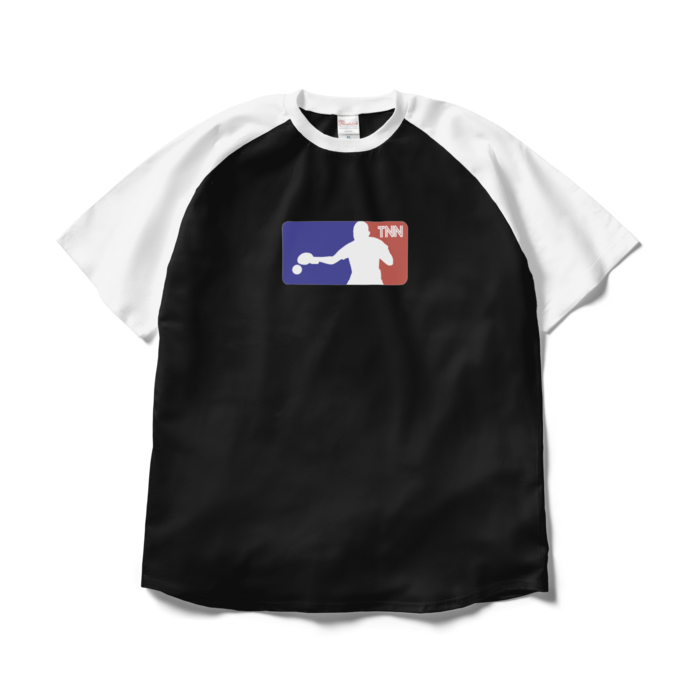 TNN放送局オフィシャルTシャツ - XL - ブラック×ホワイト
