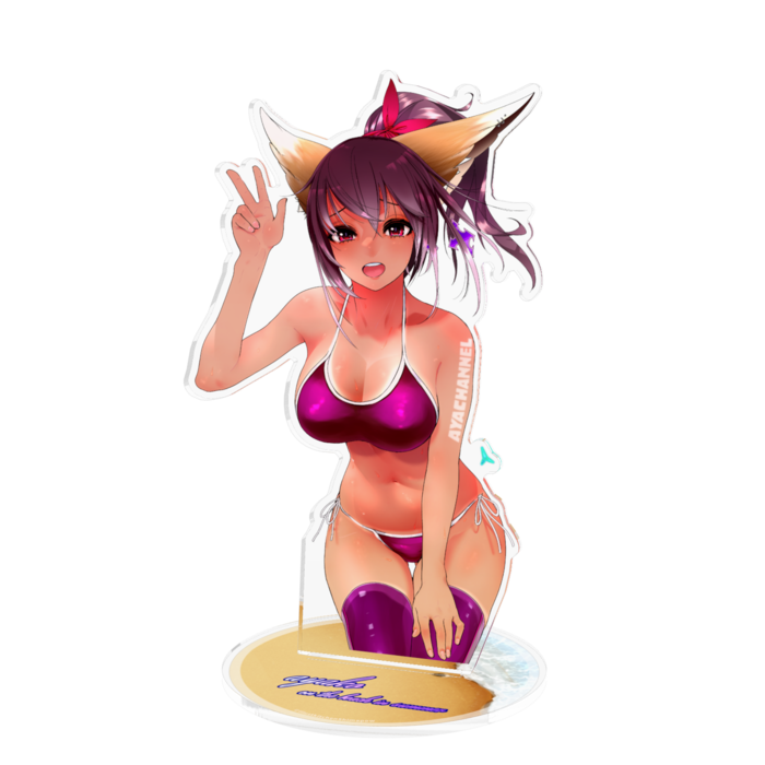 あやこ日焼け眼鏡なしアクリルフィギュア - 160x160mm(3)