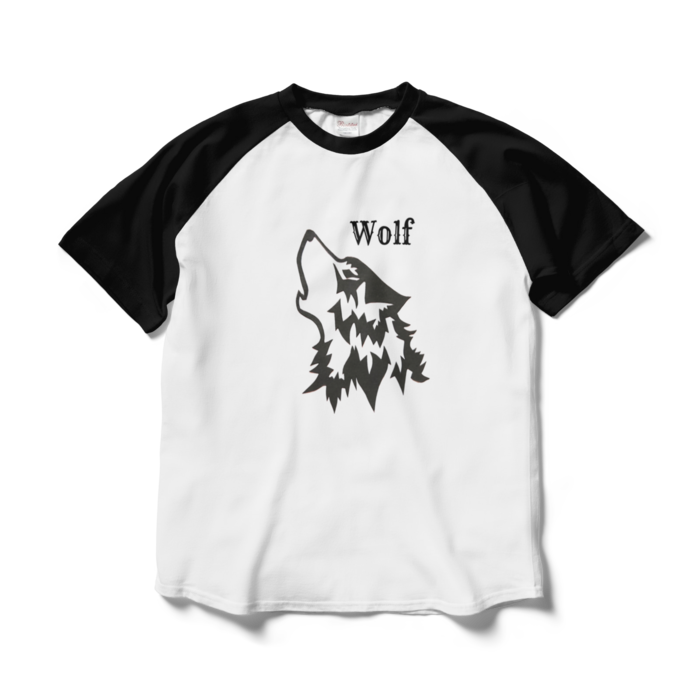 ラグランTシャツ - L - ホワイト×ブラック