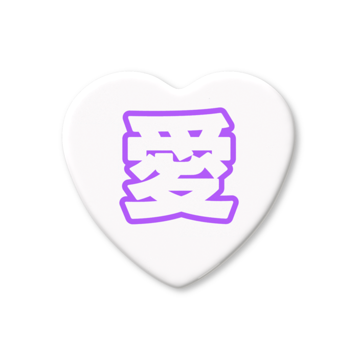 ハート缶バッジ - 57 × 52.5mm