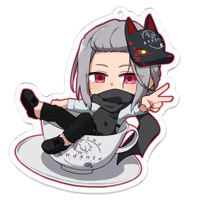 アクリルキーホルダー - 70 x 70 (mm)サイド