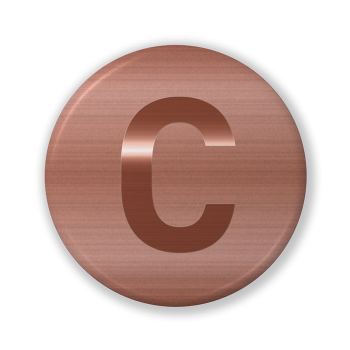 【C(シー)】〈ブロンズグラフィック〉缶バッジ- 32mm