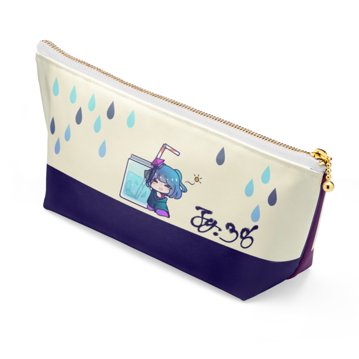 ポーチ - 長さ21.5cm / 高さ10cm - ホワイト
