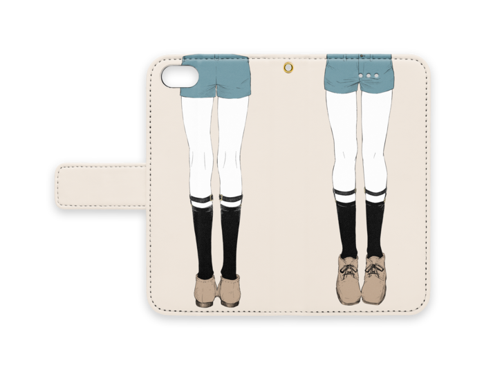 手帳型iPhoneケース - iPhone 8 / 7 - ストラップ穴 あり