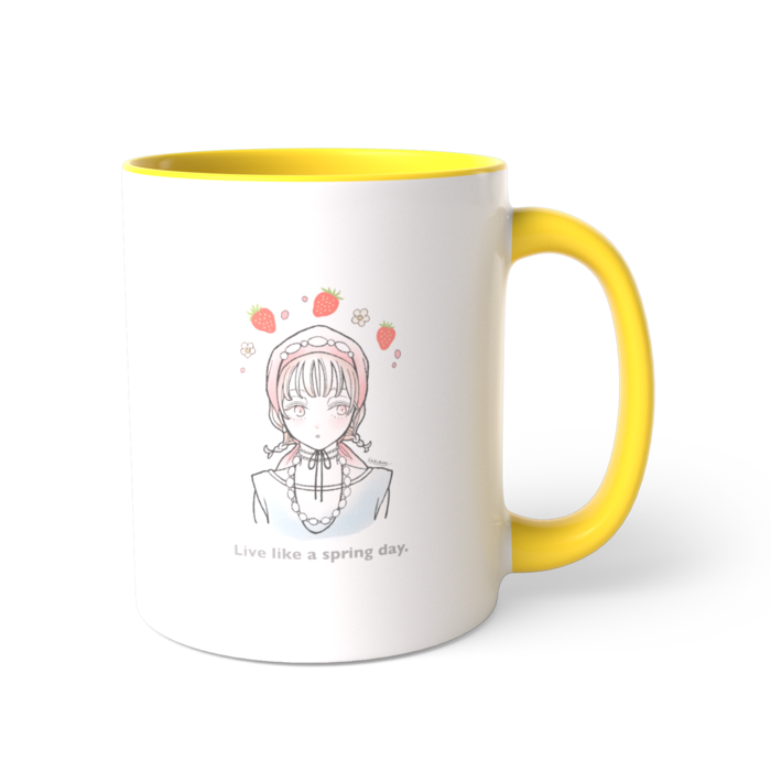 ツートンカラーマグカップ - 直径 8.2cm / 高さ 9.5cm