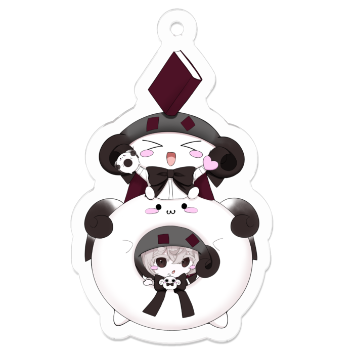 博士(本有)アクリルキーホルダー（コーティング） - 50 x 50 (mm)