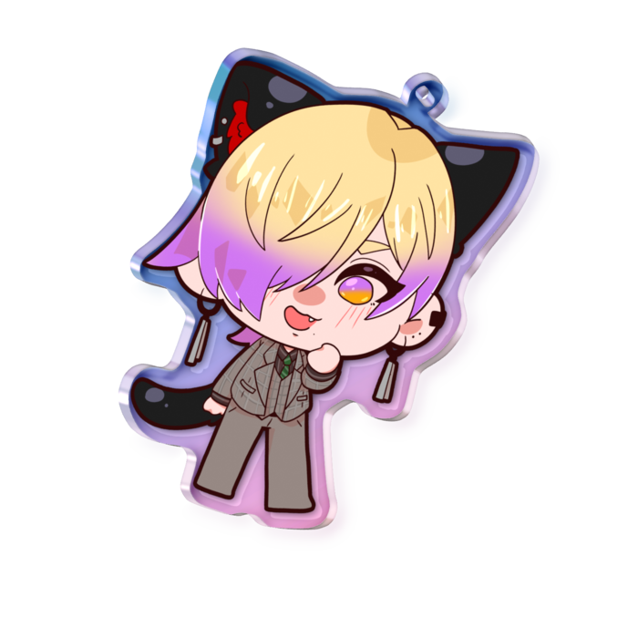 オーロラアクリルキーホルダー - 70 × 70mm