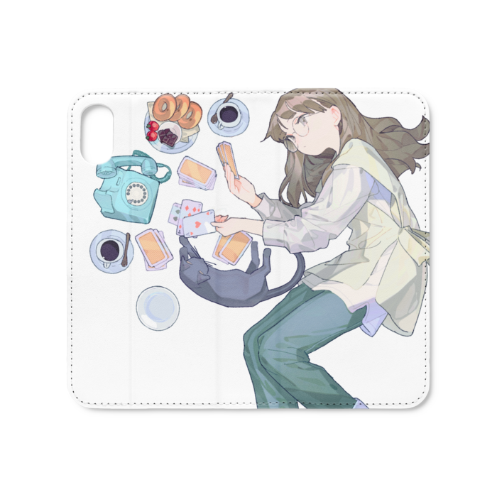 手帳型iPhoneケース(ベルトなし) - iPhone XS / X - ストラップ穴 なし