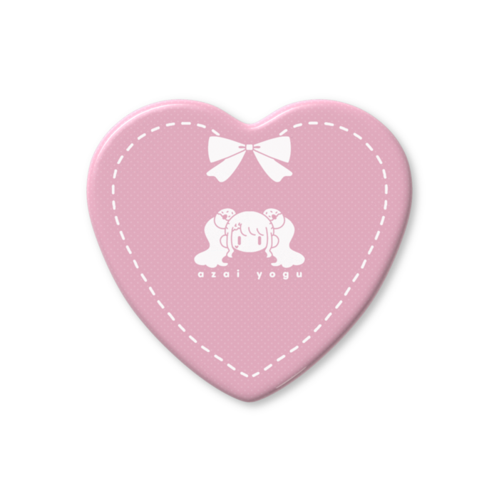 ハート缶バッジ - 57 × 52.5mm