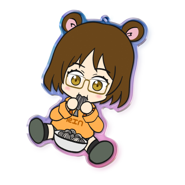 オーロラアクリルキーホルダー - 100 × 100mm