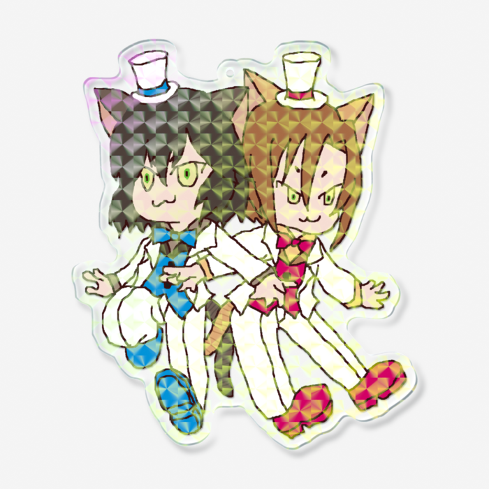 100 × 100mm - モザイク   記念坊にゃ達