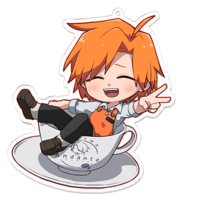 アクリルキーホルダー - 100 x 100 (mm)ほしの　りゆ